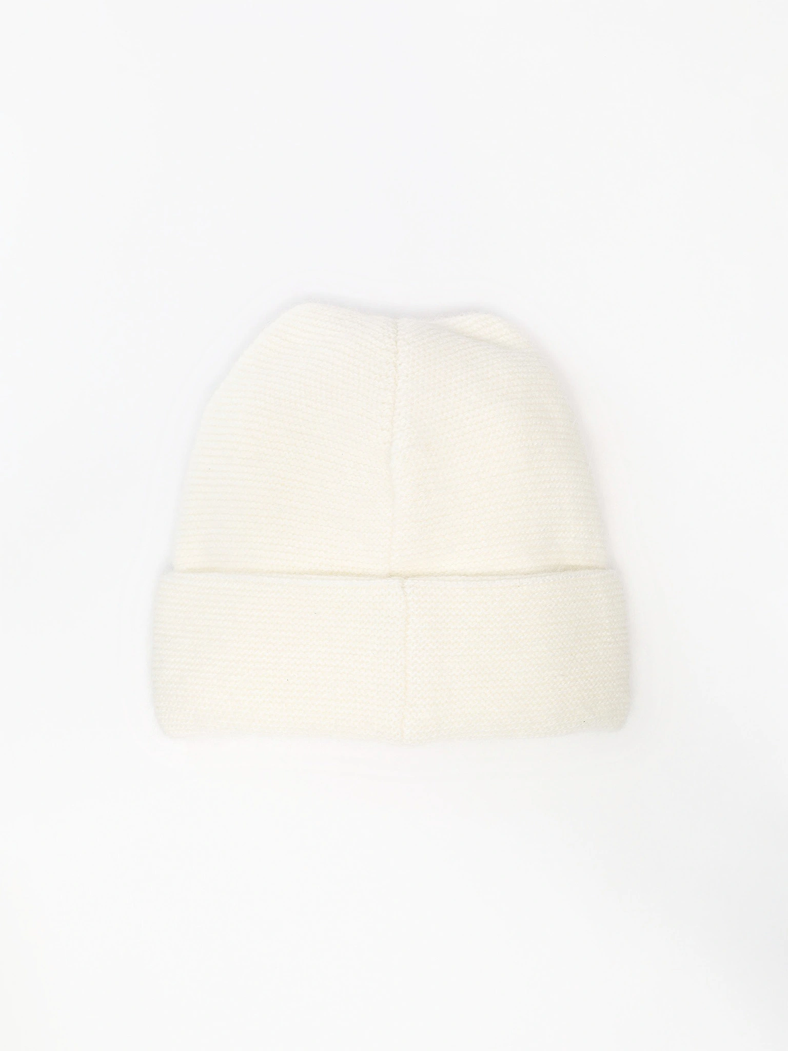 Шапка-бини из ангоры и нейлона с отворотом в ассортименте